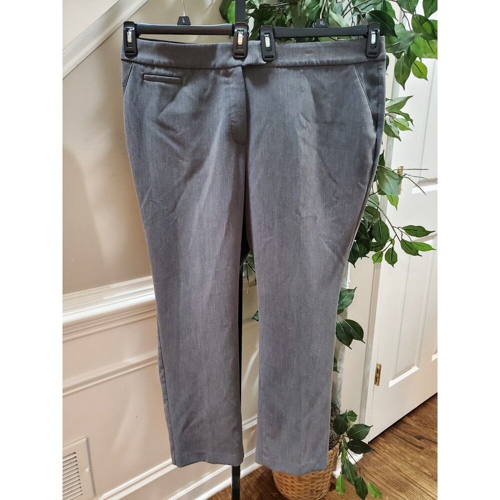 Investments Women's Gray Polyester Mid Rise Straight Legs Dress Pant 20W